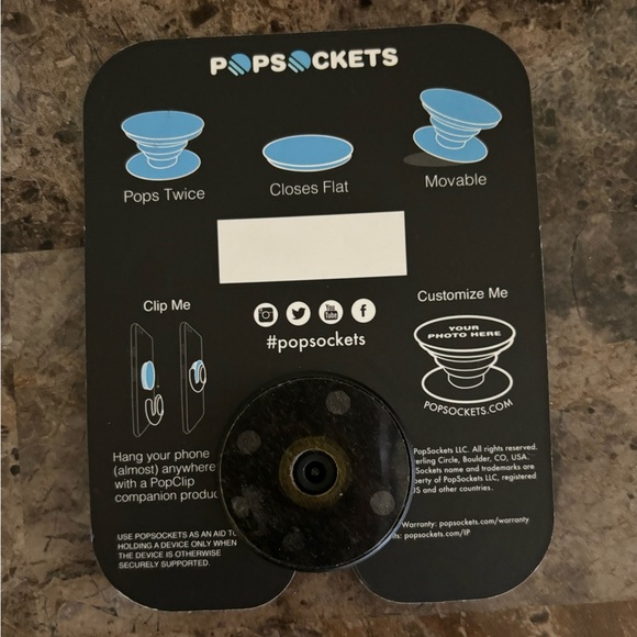 Popsockets Phone Grip & Stand Tan/White Floral Design Cell Phone Accessory New - Picture 2 of 2